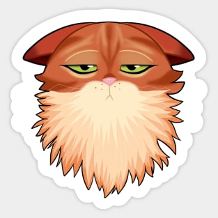 tired puss Sticker